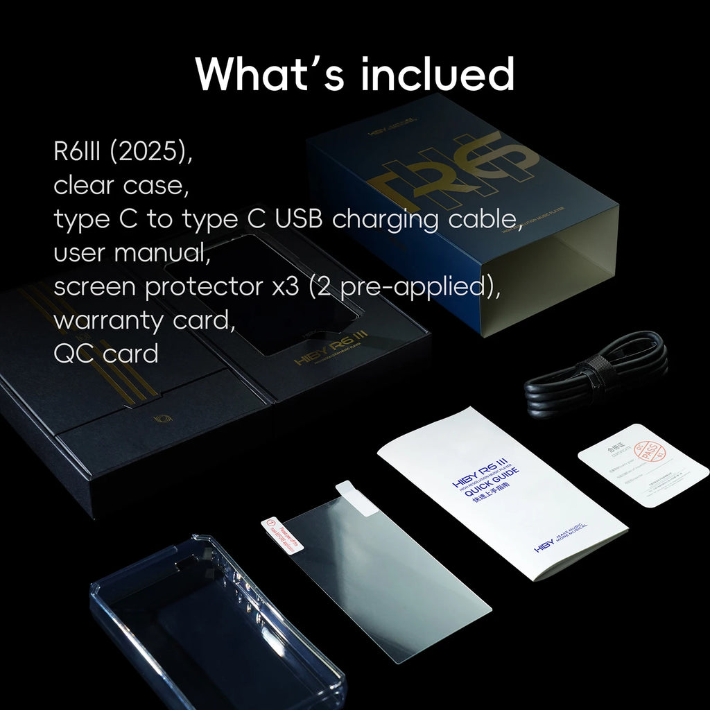 HiBy R6III 2025 / R6 Gen 3 Reproductor de Música Android 12 MP3 USB DAC HIFI WiFi Bluetooth 5.0 CS43198 *4 MQA16x DSD512 PCM768 4500mAh