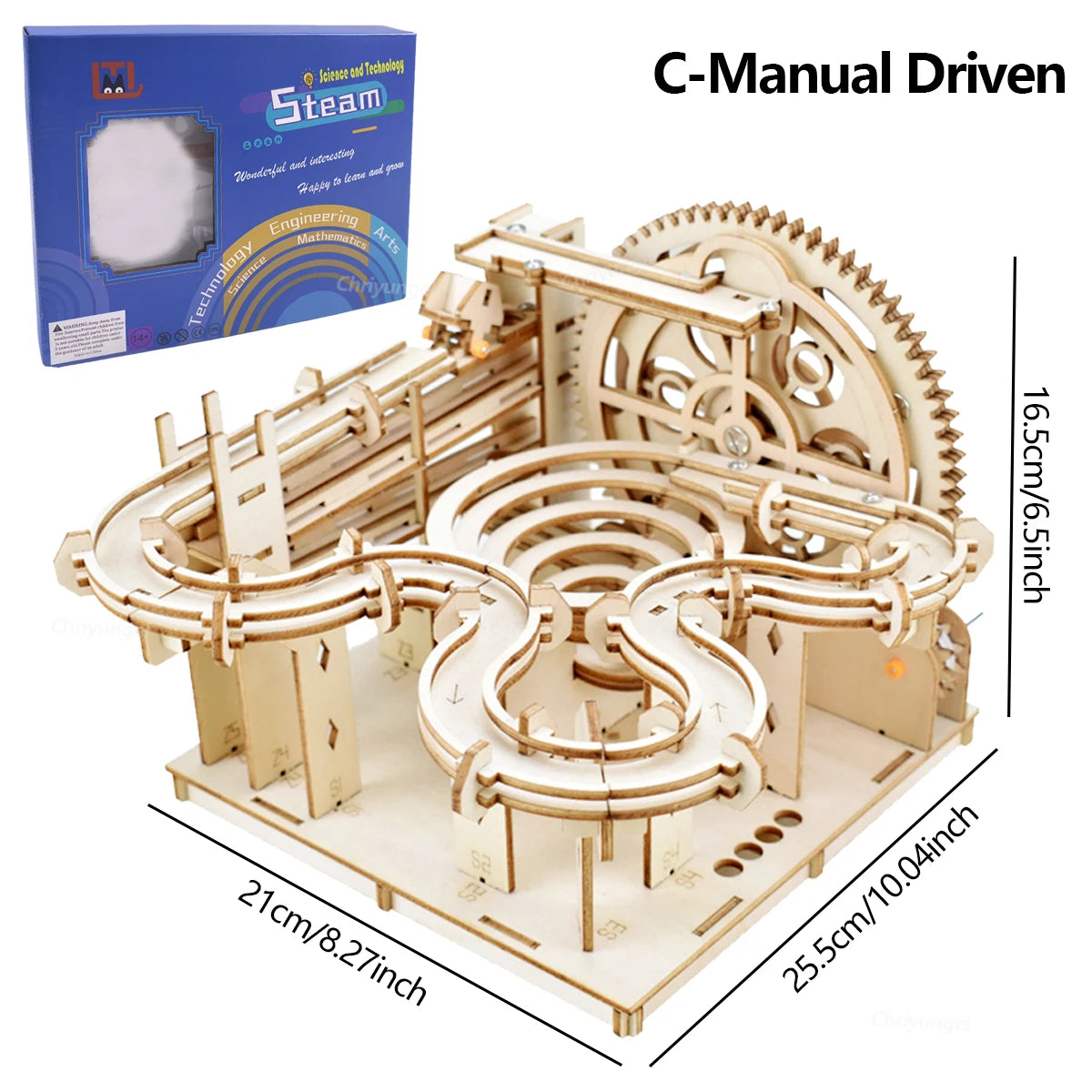 Chriyungel - Juego de Construcción de Madera 3D con Pistas de Canicas, Rompecabezas, Juego de Ingenio con Pistas de Canicas Rodantes, Regalo para Adultos y Adolescentes