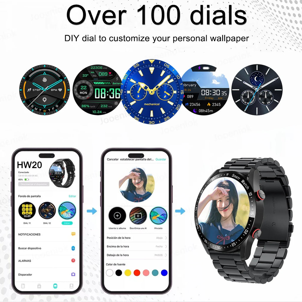 Reloj Inteligente Voz AMOLED ECG+PPG Bluetooth
