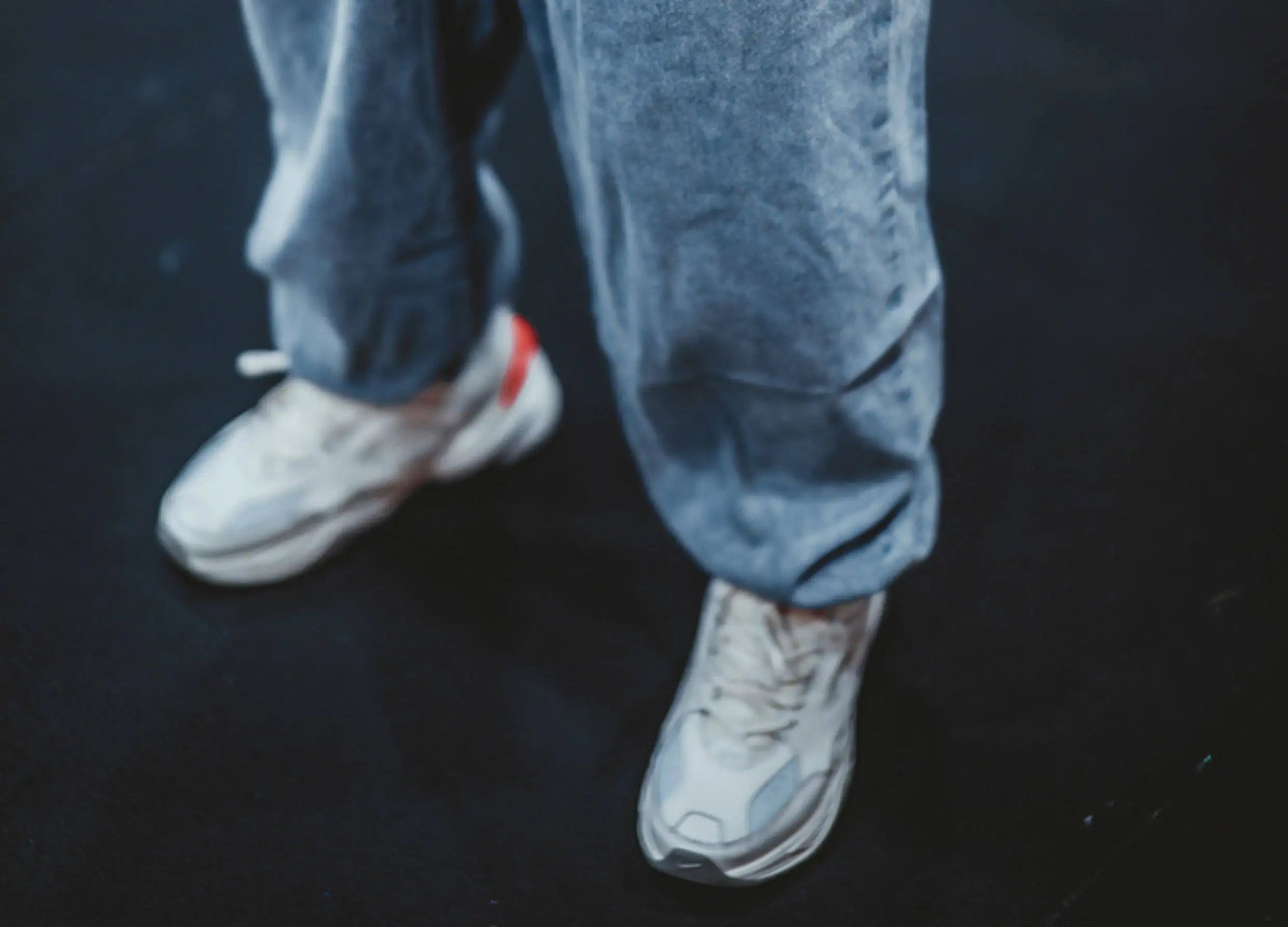 Pantalones Vaqueros Jogger Holgados para Hombre, Negro y Azul, Talla Grande