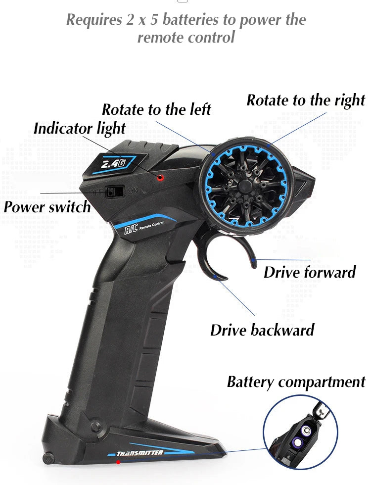 Moto RC 1:10 2.4G 4 Canales Alta Velocidad Control Remoto