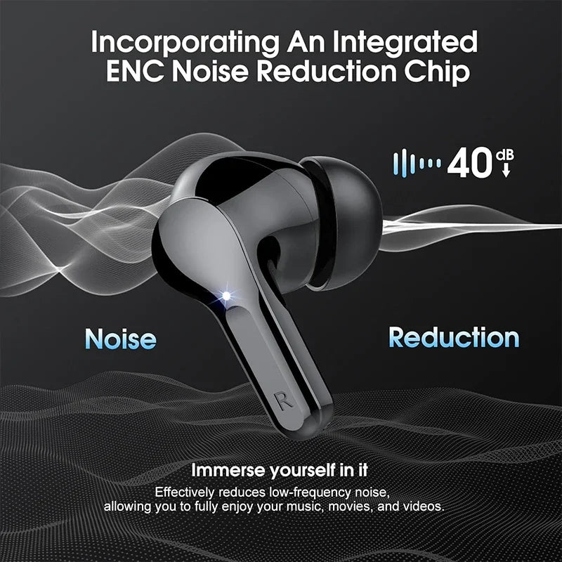Auriculares Inalámbricos Bluetooth 5.3 ANC HiFi 48H Pantalla LED