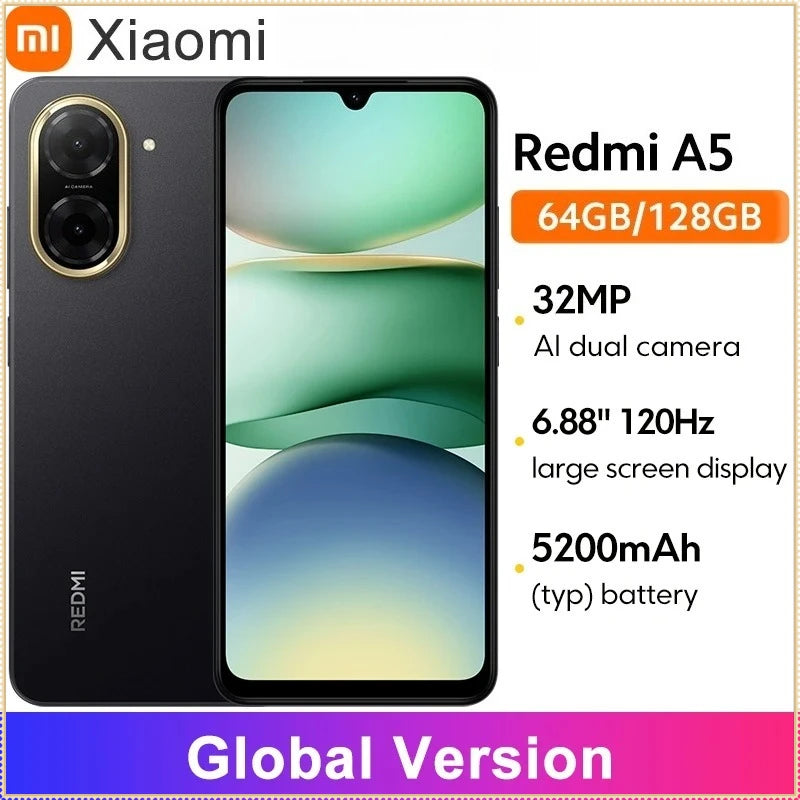 Xiaomi Redmi A5 4G | Pantalla 6.88" 120Hz, 5200 mAh, Cámara 32 MP