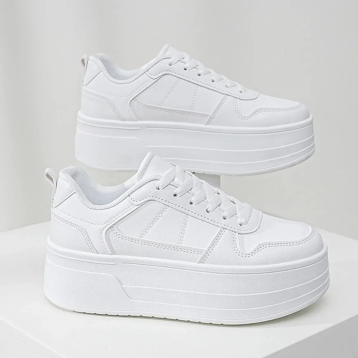 Zapatillas de plataforma para mujer con malla transpirable - 5 cm