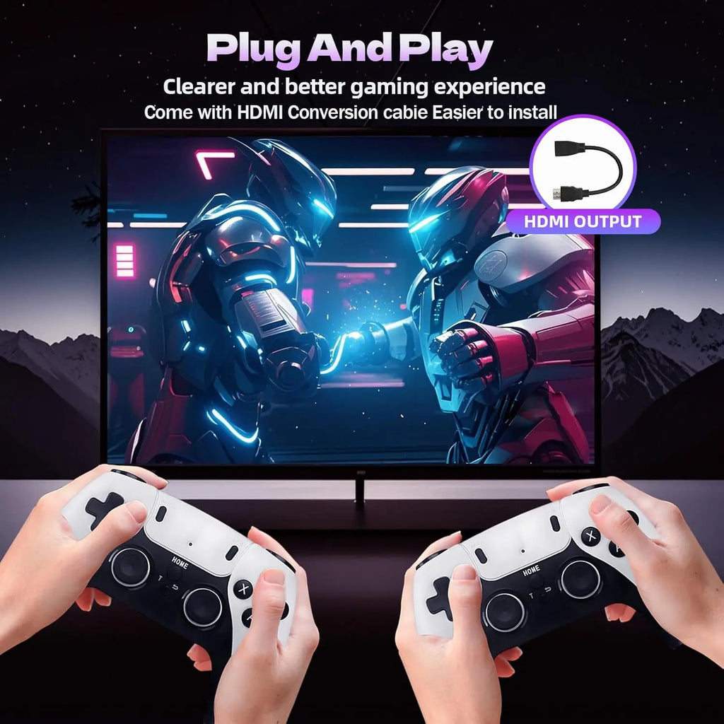 Consola de Juegos Retro X9 Pro 4K, Consola de Juegos Precargada con Más de 37000 Juegos Clásicos, Más de 45 Simuladores, Controles Inalámbricos de 2.4G, Juegos Retro para TV
