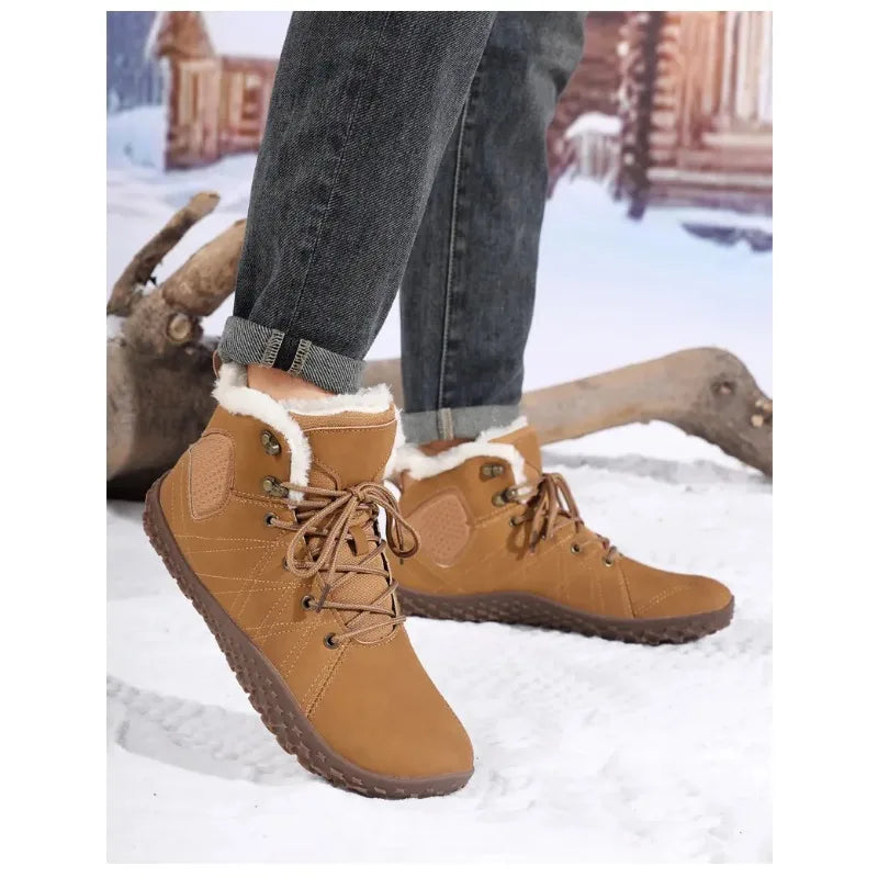 Botas de senderismo cálidas para hombre con forro polar y suela antideslizante