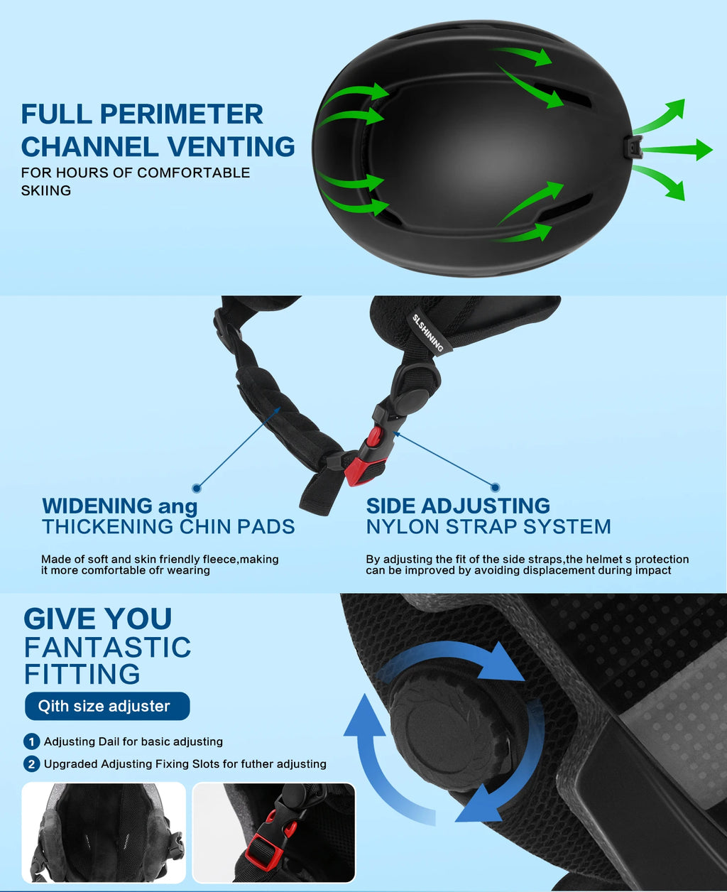 Casco de esquí con pantalla LED, PC y EPS Deportes al aire libre, esquí Snowboard y monopatín
