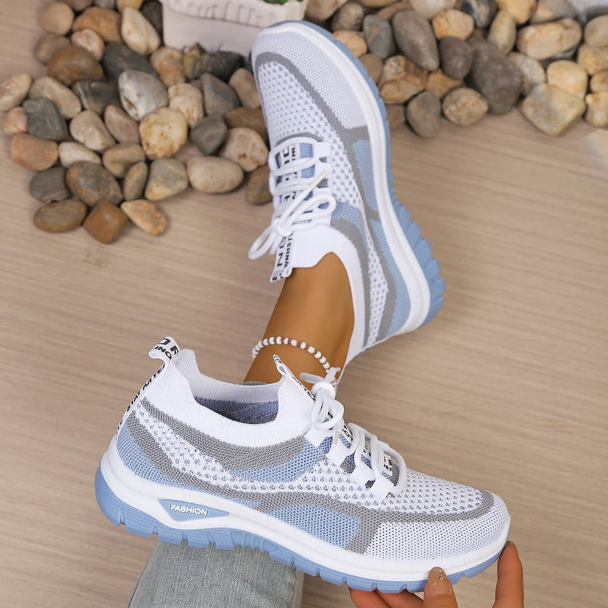 Zapatillas Informales de Lona para Mujer con Cordones
