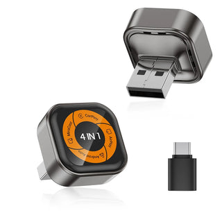 Adaptador Inalámbrico 4 en 1 CarPlay, Android Auto, AirPlay y MirrorLink
