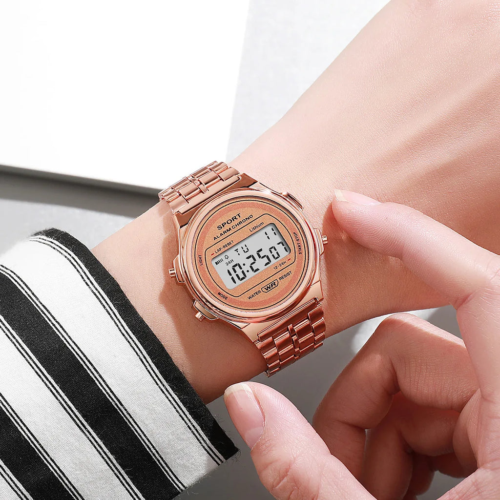 Reloj Electrónico LED Digital Multifunción Retro