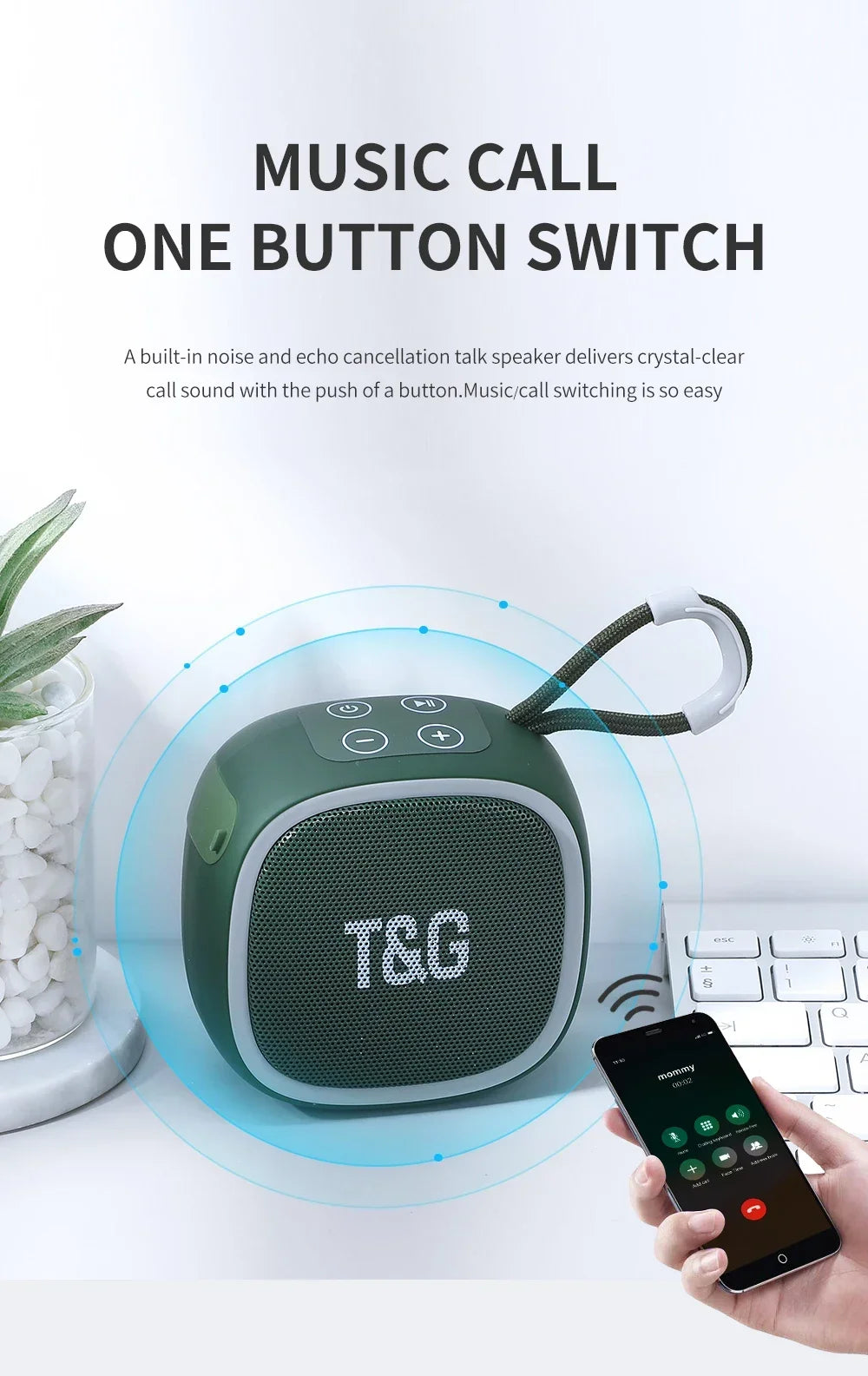 TG659 Mini altavoz inalámbrico potente Bluetooth TWS Bluetooth 5,3 caja de sonido altavoz HIFI soporte tarjeta TF Radio