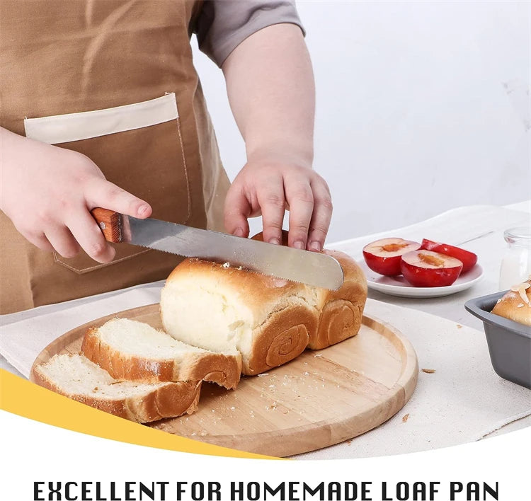 LMETJMA, sartén antiadherente para hornear pan, sartén para pan tostado de acero al carbono, utensilios de cocina rectangulares para hornear para Brownies, pan de carne JT233