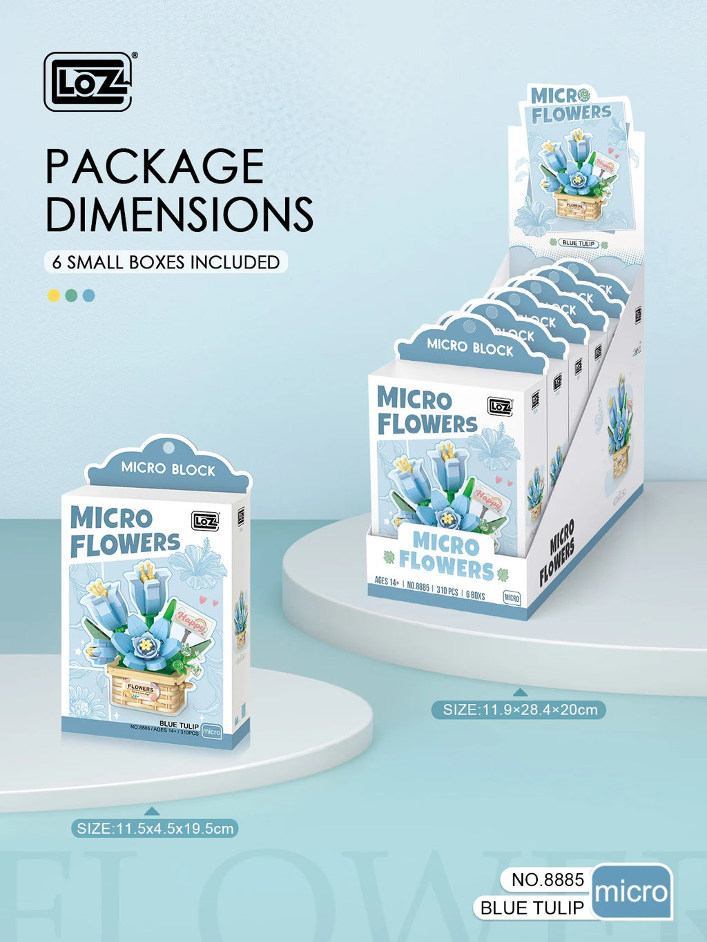 Set de Juguetes de Bloques de Construcción LOZ, Juego de Flores en Maceta, Modelo de Adorno Floral de Simulación para Escritorio, Juguete de Ensamblaje, Regalo Navideño para Niñas