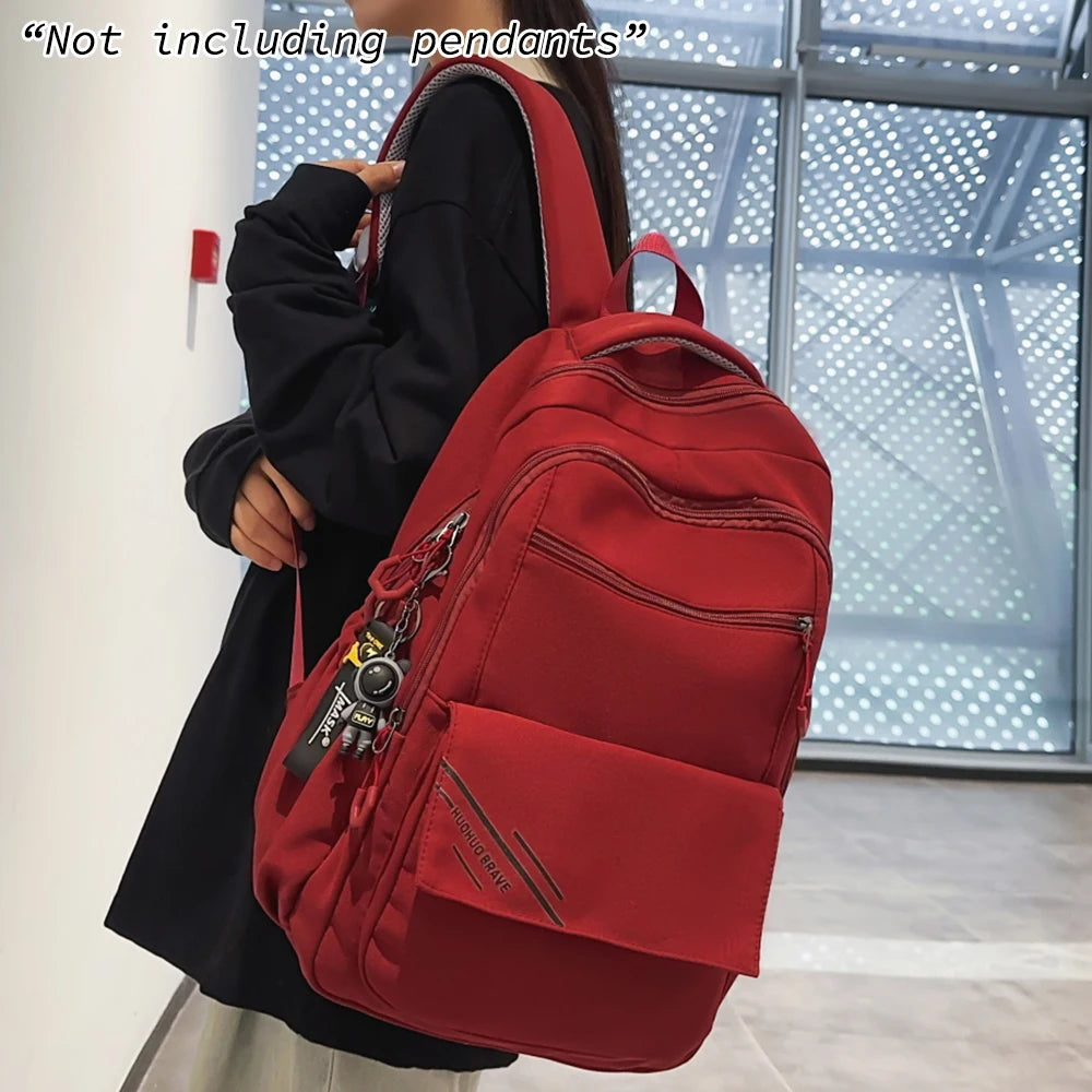 Mochila de Nailon Gran Capacidad con Bolsillo Oculto para Escuela y Viajes
