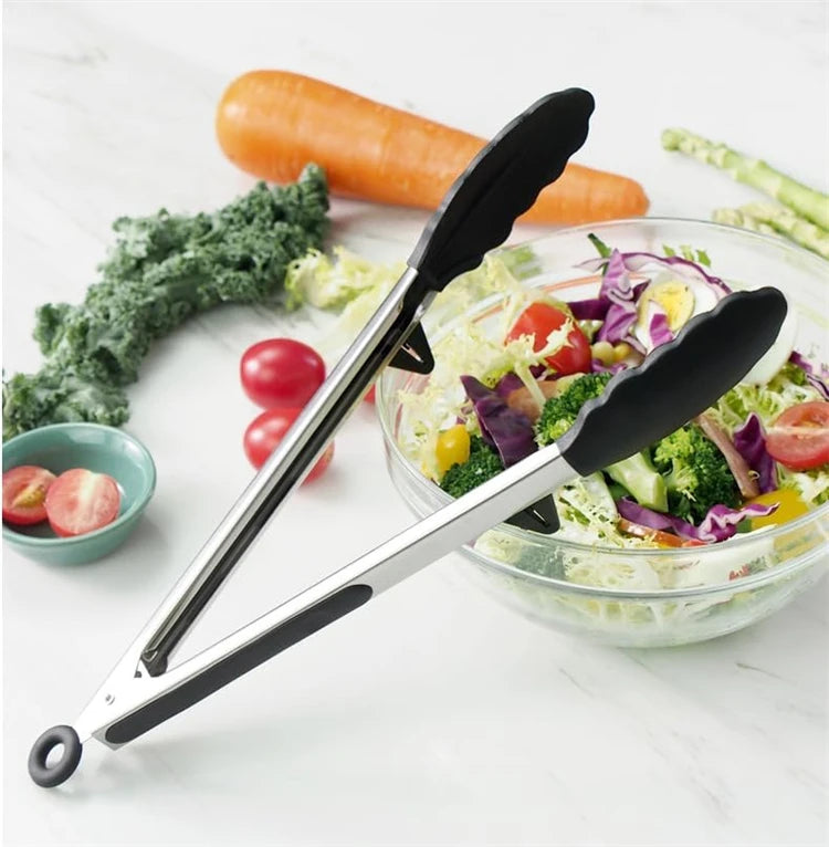 Pinzas de Silicona Antiadherentes para Cocina