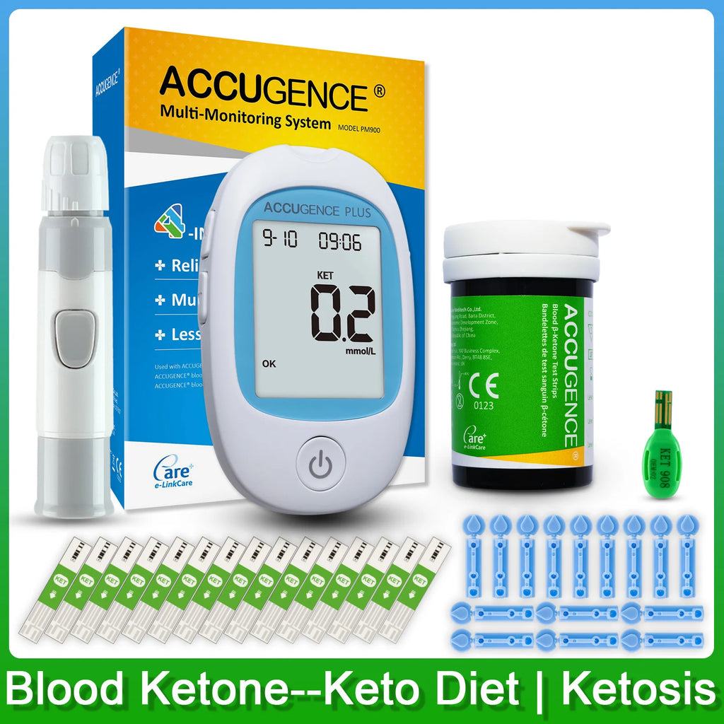 Kit medidor de cetonas en sangre con tiras reactivas para dieta keto