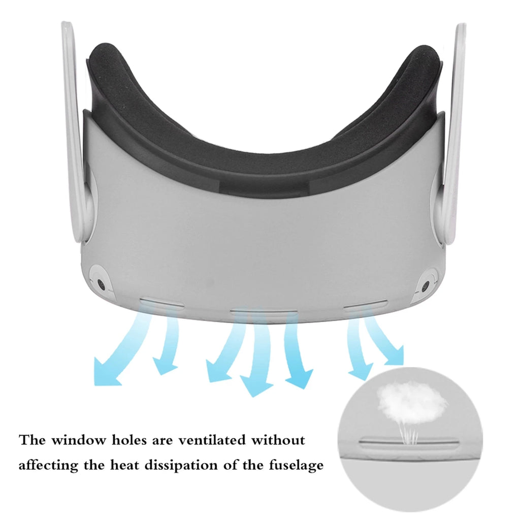 Funda de silicona para Oculus Quest 2 Quest2, accesorios inteligentes, gafas de realidad Virtual 3D VR, auriculares, casco, conjunto de protección de la piel