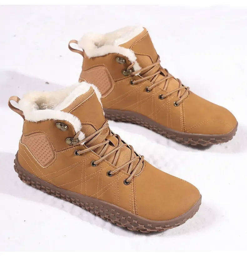 Botas de senderismo cálidas para hombre con forro polar y suela antideslizante