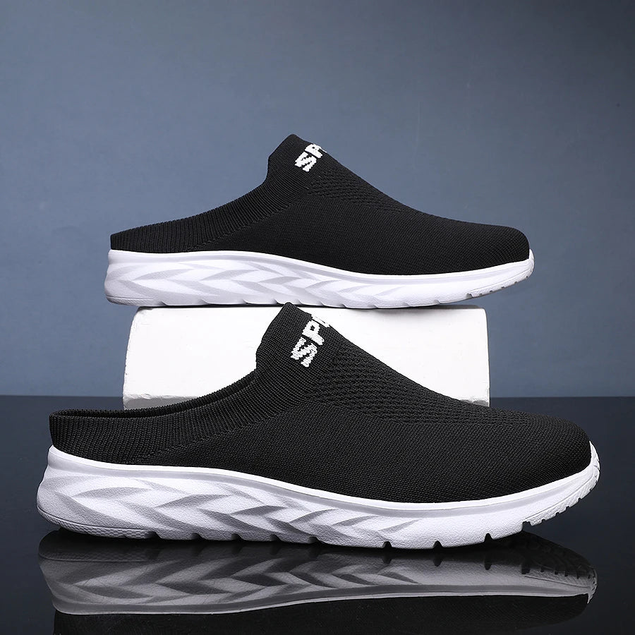 Zapatillas ligeras para hombre, zapatillas transpirables para hombre, zapatos casuales de moda, zapatos planos antideslizantes para hombre, zapatos planos sin cordones para exteriores de talla grande