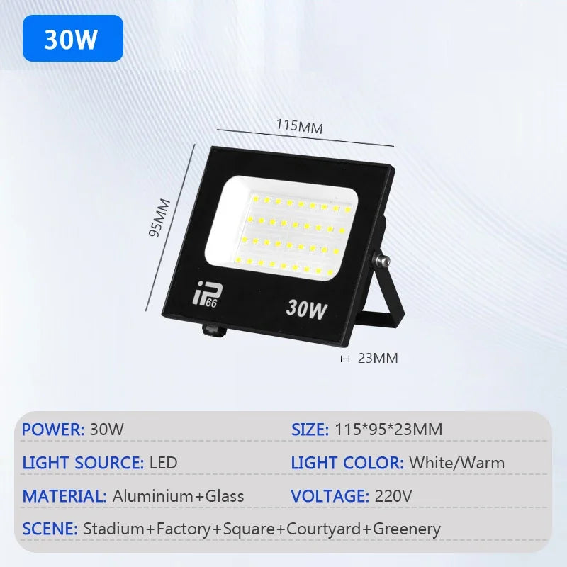Reflector LED Exterior IP66 Impermeable para Jardín AC220V