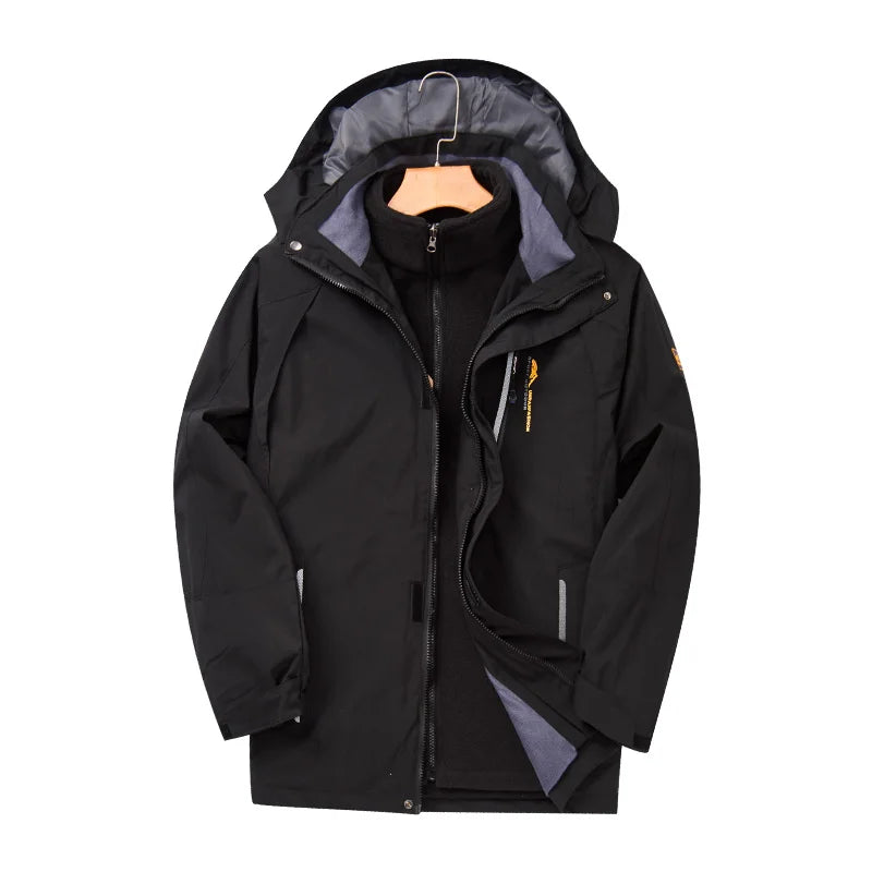 Chaqueta Térmica Unisex 3 en 1 Impermeable a Prueba de Viento