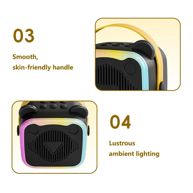Mini Altavoz Bluetooth Portátil con Micrófono para Karaoke