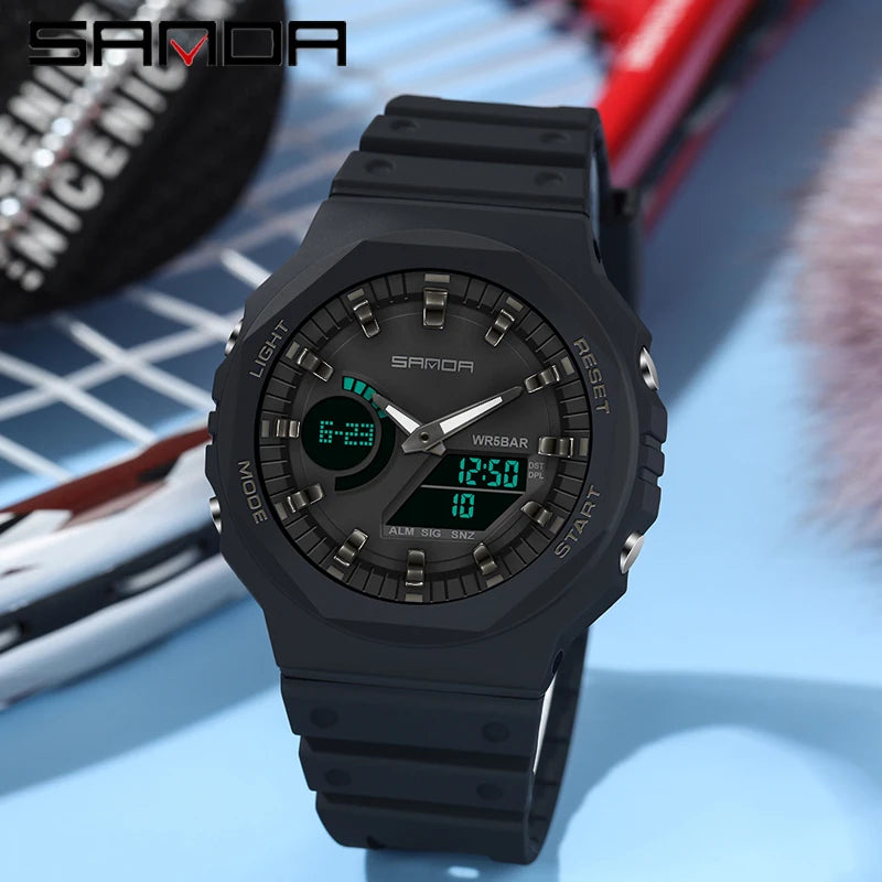 Reloj Digital LED Militar SANDA Estilo G para Hombre Resistente 50M