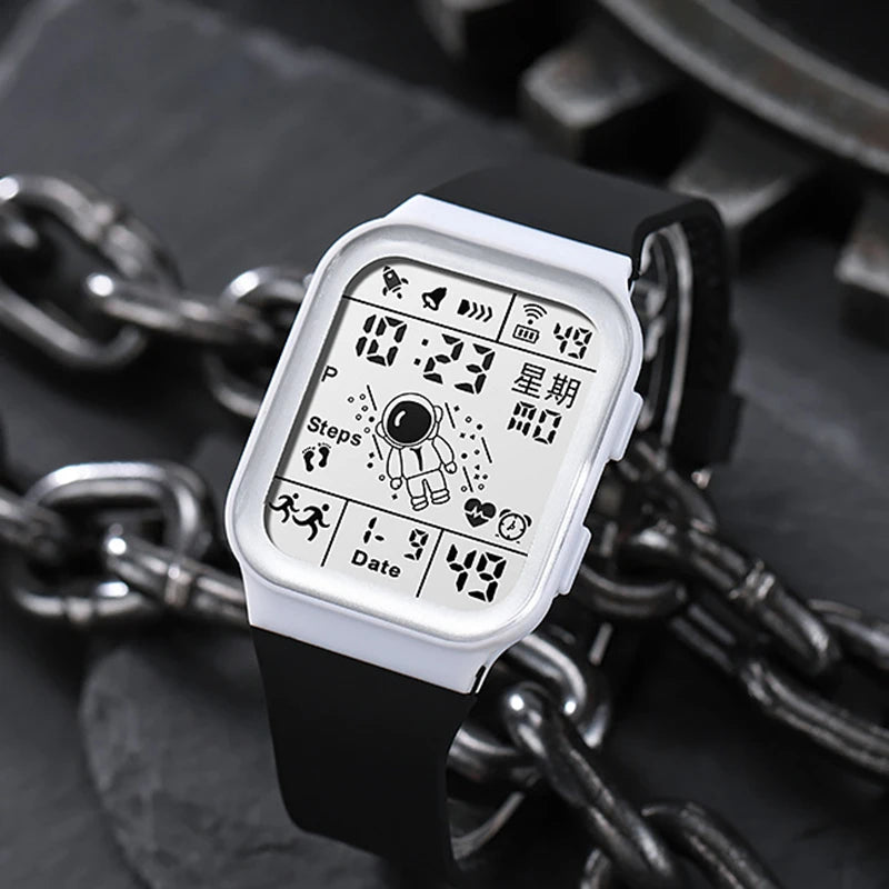 Reloj Digital de moda para hombres, mujeres y niños, relojes deportivos a prueba de suéter, reloj multifunción, reloj de pulsera electrónico para estudiantes