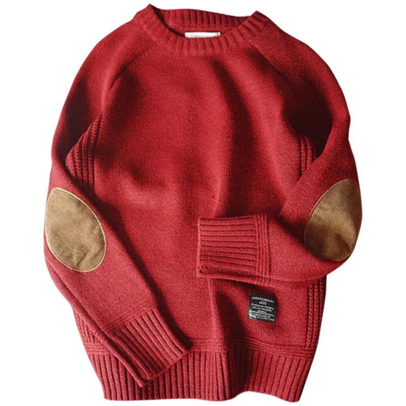 Suéter Hombre Cuello Redondo Tejido Grueso Oversize Estilo Harajuku