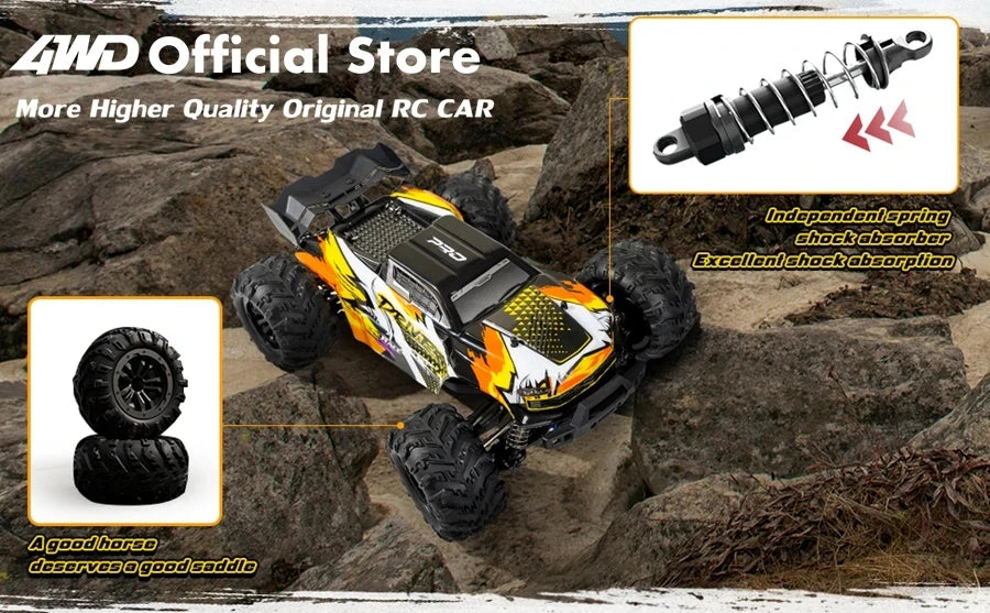 Coche Todoterreno RC 4WD sin Escobillas, Alta Velocidad 50-80 KM/H