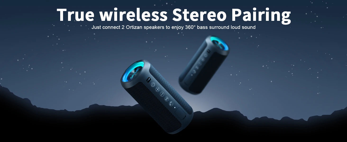 Ortizan X10 Altavoz Bluetooth Portátil IPX7 30H