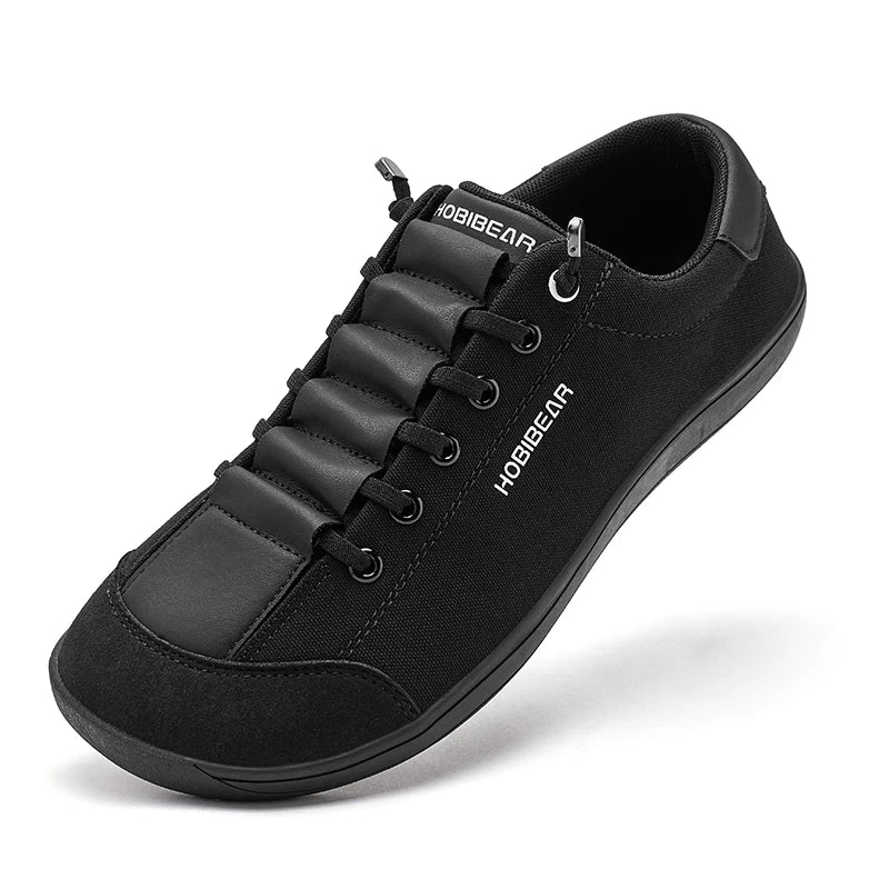 HOBIBEAR Zapatos descalzos para hombre y mujer |   Gota cero |   Zapatillas de deporte de lona informales con punta ancha, zapatos para caminar minimalistas