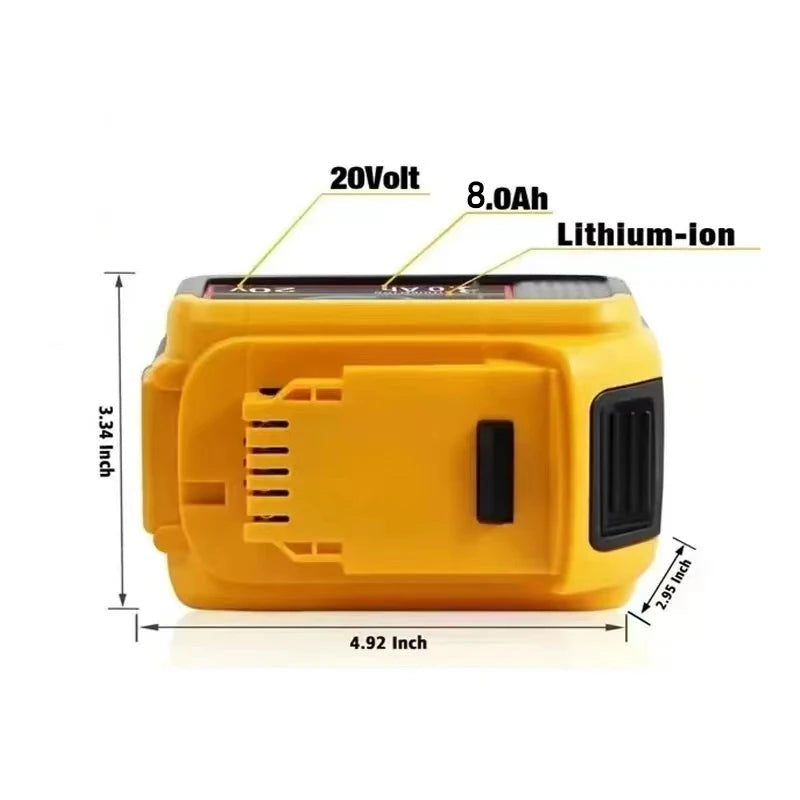Lámpara LED Portátil de 3/4/5/8 Pulgadas, Foco Inalámbrico para Trabajo al Aire Libre, Pesca, Herramienta de Emergencia, Compatible con Batería Dewalt de 18V