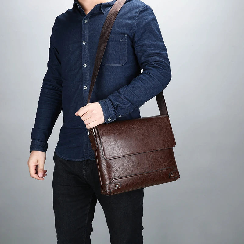 Bolso de Hombro Cruzado para Hombre - Gran Capacidad para Negocios