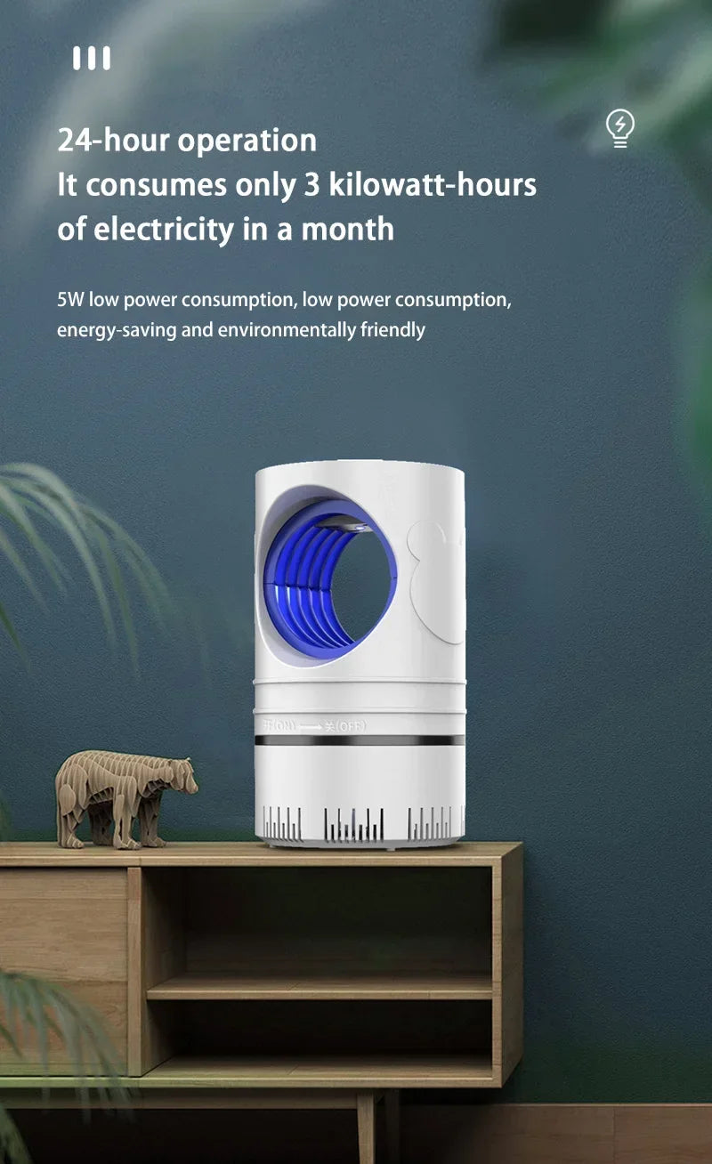 Nueva Lámpara Eléctrica para Matar Mosquitos e Insectos, Lámpara LED con Trampa de Luz, Lámpara para Control de Plagas, Lámpara para Matar Moscas e Insectos con Adaptador de Corriente USB