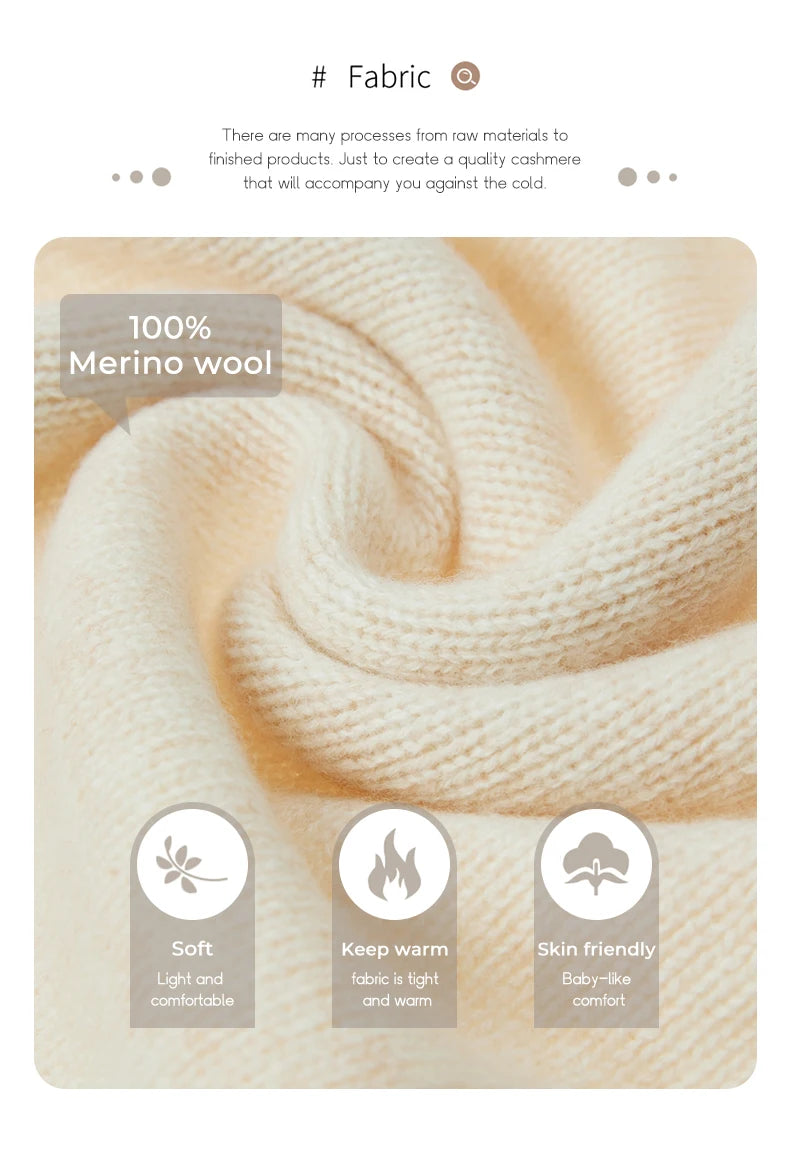 Suéter de cachemira Merina para hombre, Jersey de punto acolchado, cálido, cuello de tortuga, abrigo holgado de talla grande, otoño e invierno, 100%