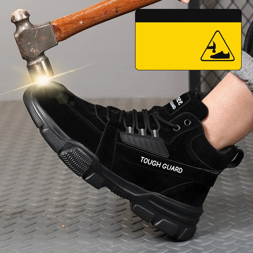 Botas de Trabajo de Seguridad con Punta de Acero para Hombre, con Suela Antideslizante y Resistente al Desgaste