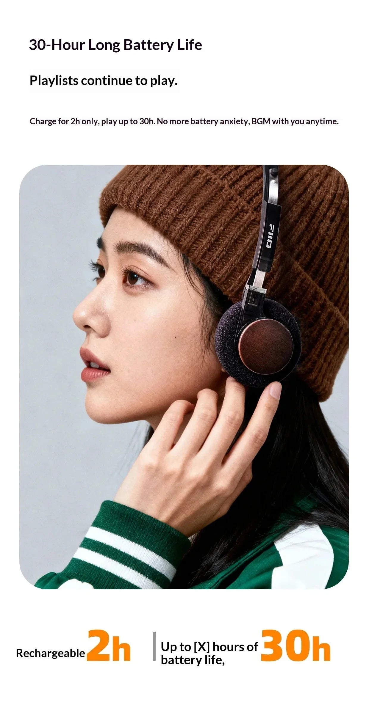 Auriculares Fiio Eh11 Retro Over-Ear Bluetooth con Controlador Dinámico Grande de 40 mm, Carcasa Mecánica, Auriculares con Audio de Alta Resolución Ldac