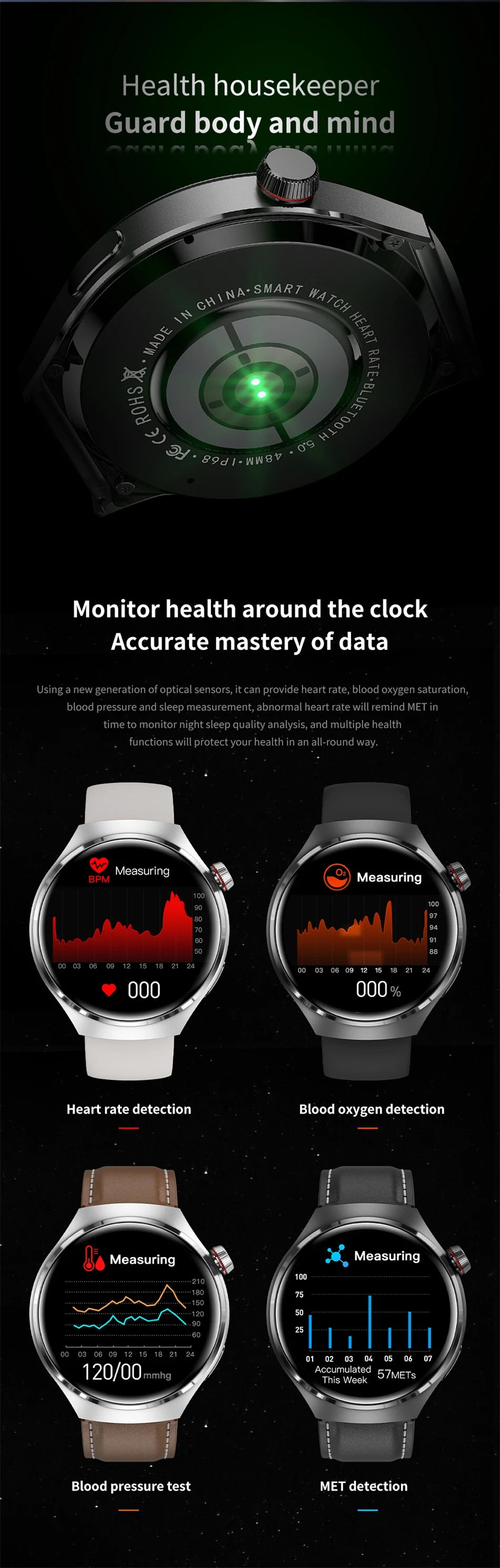 Reloj Inteligente 4 Pro GPS AMOLED Bluetooth
