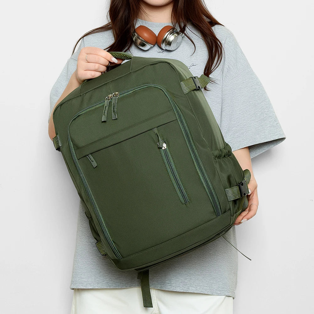 180 °     Mochila de Cabina Abierta, Bolsa de Nailon Aprobada por Aerolíneas con Compartimento para Zapatos para Viajes, Negocios y Fines de Semana