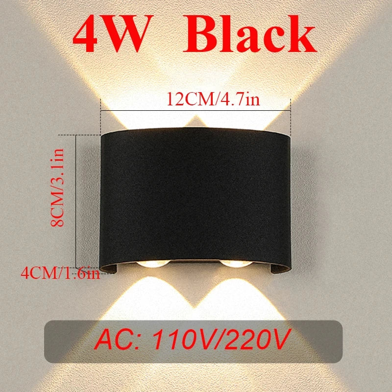 Aplique de Pared LED Impermeable Interior y Exterior