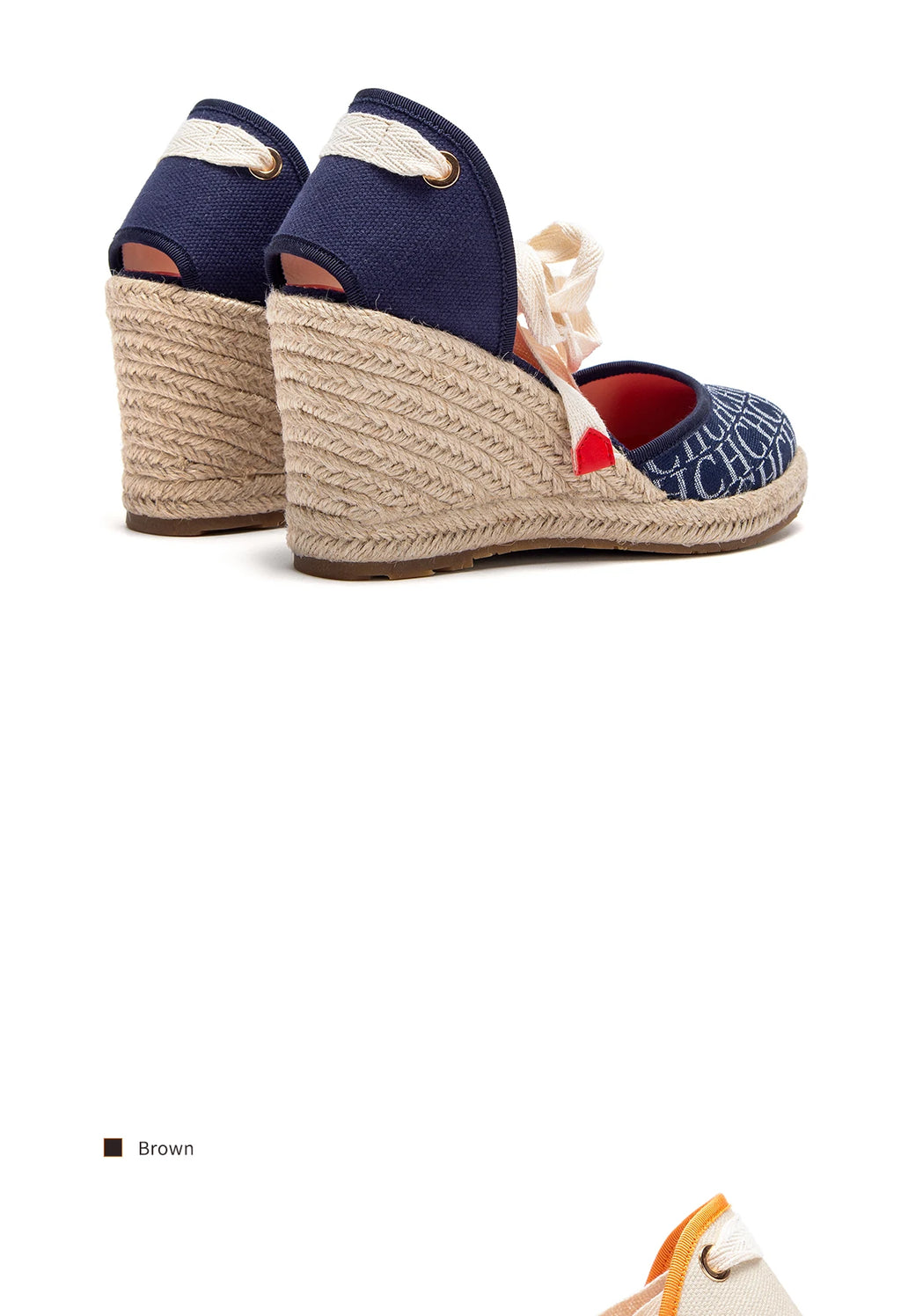 Sandalias Alpargata Mujer Cuña 8cm | Punta Cerrada Correa Tobillo