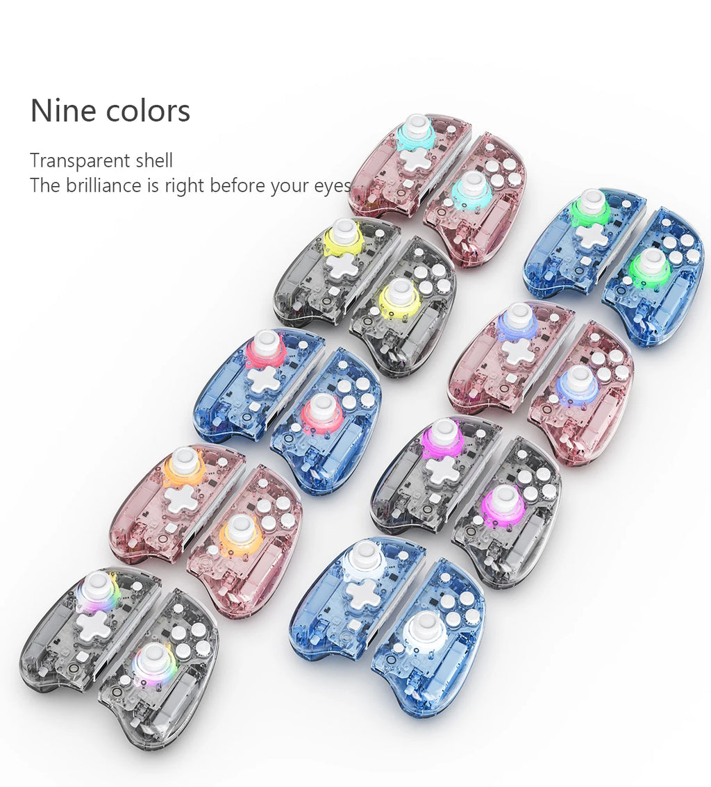 Controlador inalámbrico LinYuvo Meteor Light KS37B para interruptor/OLED con programable/Control de movimiento/doble vibración/Función Turbo