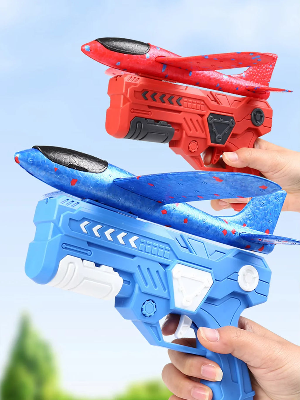 Avión de eyección al aire libre para niños, juguetes de espuma, aviones oy gun, juegos al aire libre para padres e hijos, juguetes, regalos para niños, juguete volador