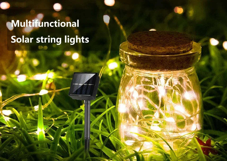 Guirnalda de Luces Solares 1000 LED para Jardín y Fiestas
