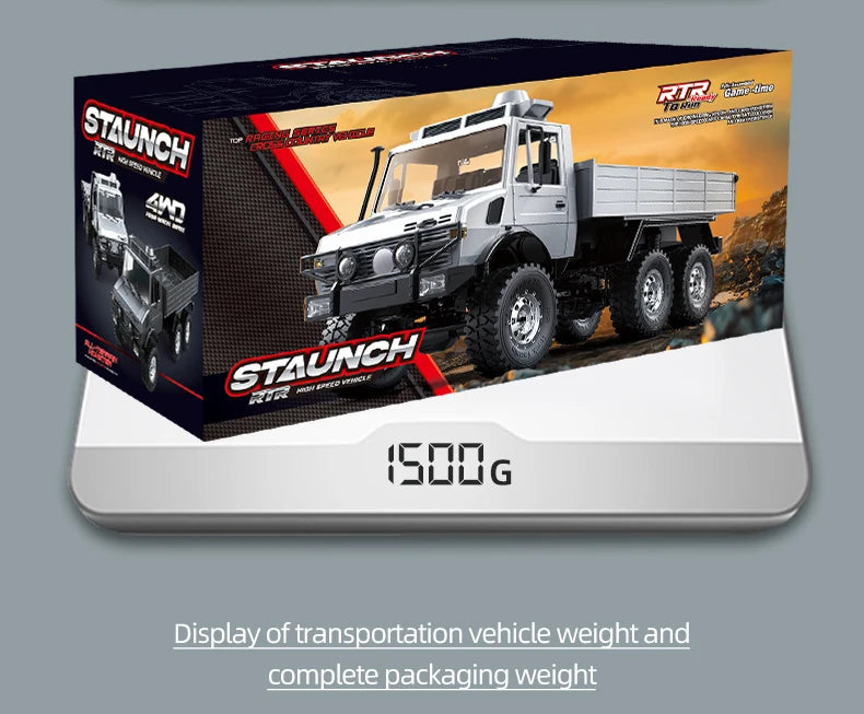 C8823 6WD RC coche 1/18 todoterreno vehículo de Control remoto 2,4G alta velocidad escalada transporte rescate oruga modelo juguetes para niños