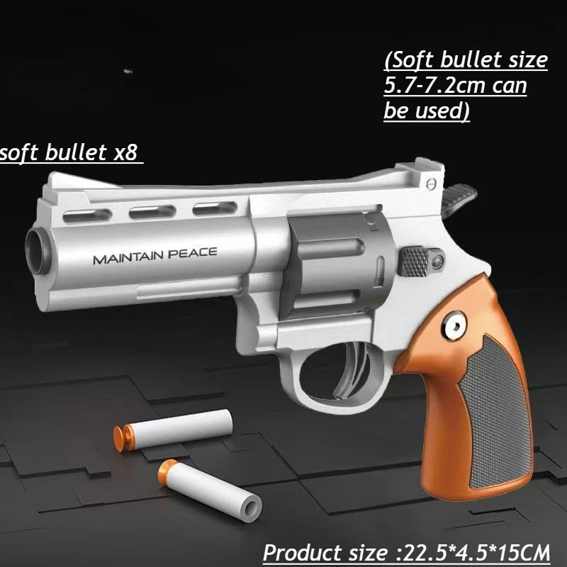Lanzador de Dardos Suaves, Pistola de Juguete Realista, Pistola Manual de Dardos de Espuma, Juguete Interactivo de Tiro en Interiores con 8 Dardos Suaves
