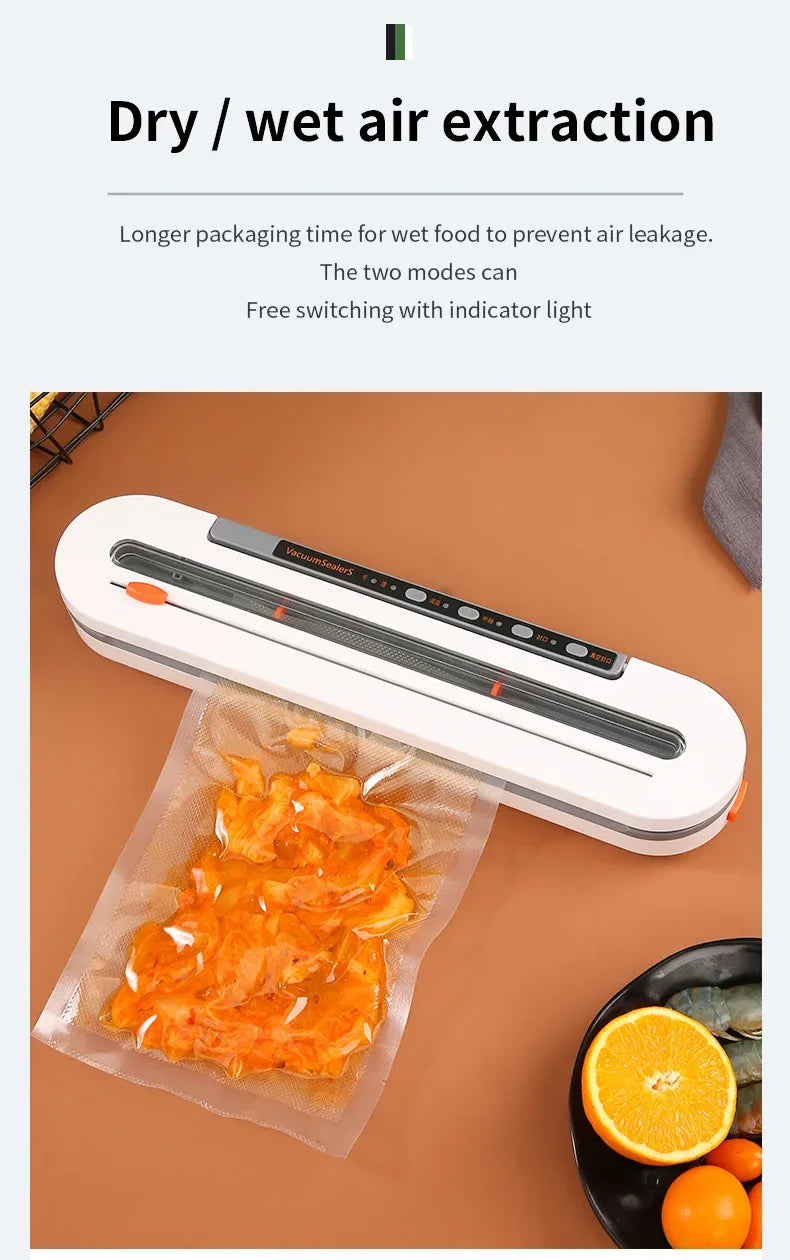 Máquina automática de envasado al vacío para el hogar, sellador de alimentos al vacío para seco, húmedo, polvo suave, máquina de sellado de almacenamiento de alimentos, 30cm, nuevo