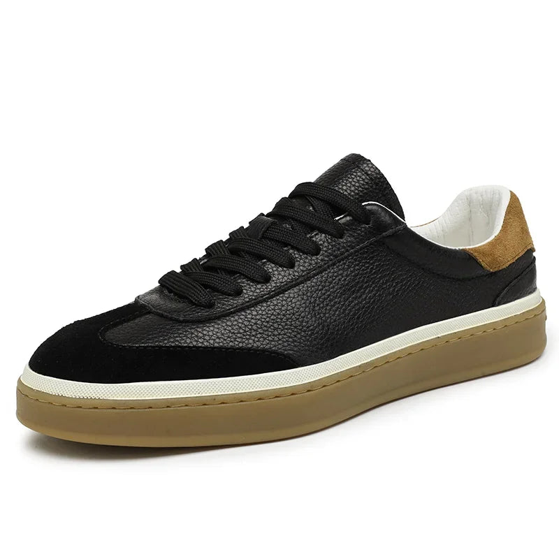 Zapatos casuales de cuero genuino para hombre, ligeros y cómodos
