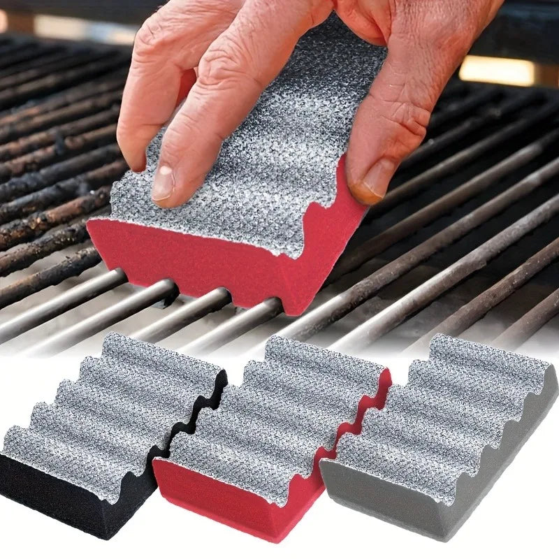 Estropajo de Doble Cara, Grueso y Anti-Rayaduras, para Parrilla Exterior, Fregadero de Cocina, Utensilios Metálicos, Estropajo de Limpieza de Alta Resistencia, Cepillo de Limpieza